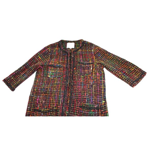 Multicolor Tweed Women's Coat - Picture 6 of 15